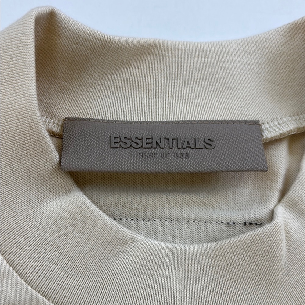 Essentials Cream Short Sleeve Tee - Picture 3 of 6